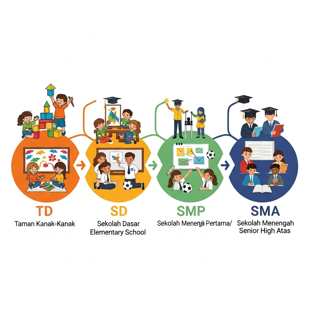 Perbedaan Antara TD, SD, SMP, dan SMA dalam Sistem Pendidikan Nasional